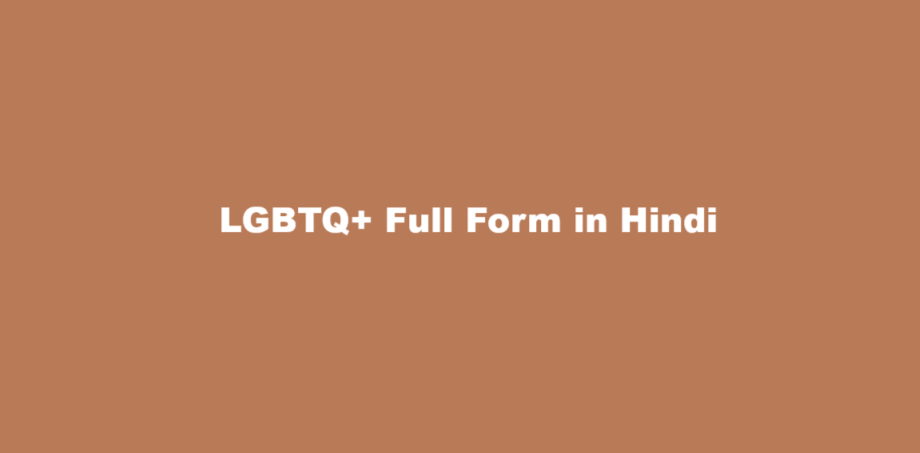 lgbtq full form in hindi