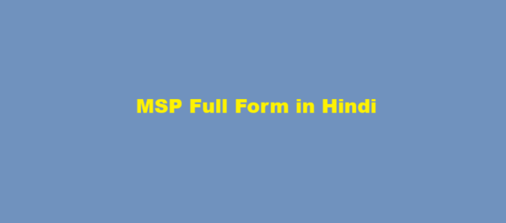 msp full form in hindi