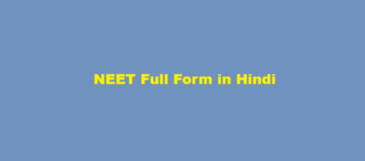 neet full form