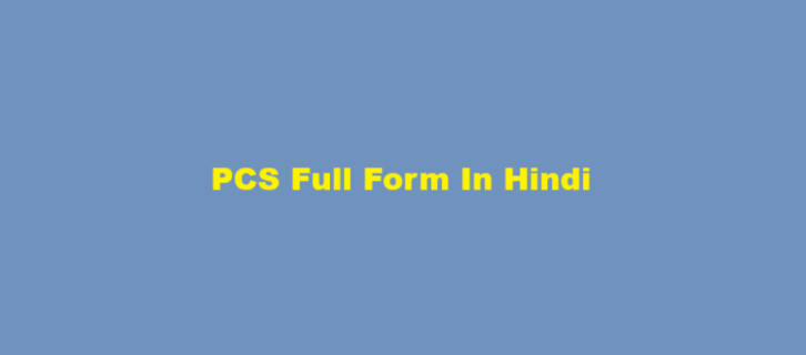 pcs full form in hindi