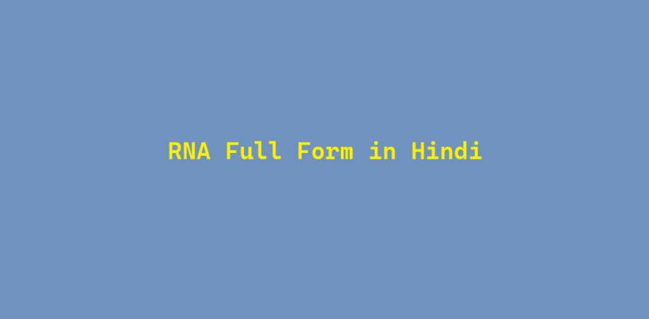 rna full form in hindi